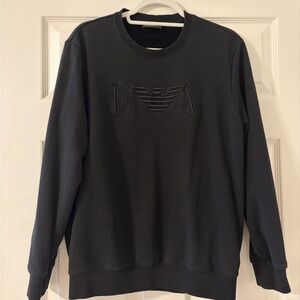Emporio Armani Men's Charcoal Crewneck Sweater